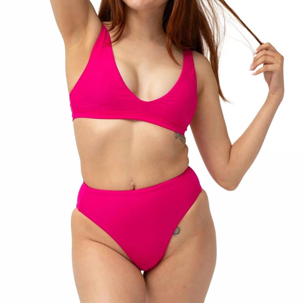 NEW POST SWIM jen top in powerful pink